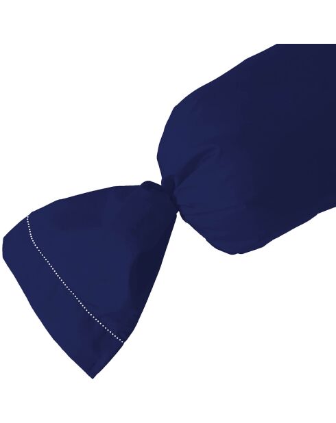 Cuscino imbottito in raso di cotone 100% blu marino