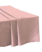 Drap plat 100% Satin de Coton rose poudré