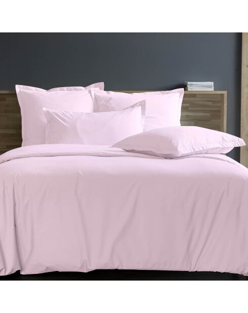 Copripiumino 100% raso di cotone rosa cipriato