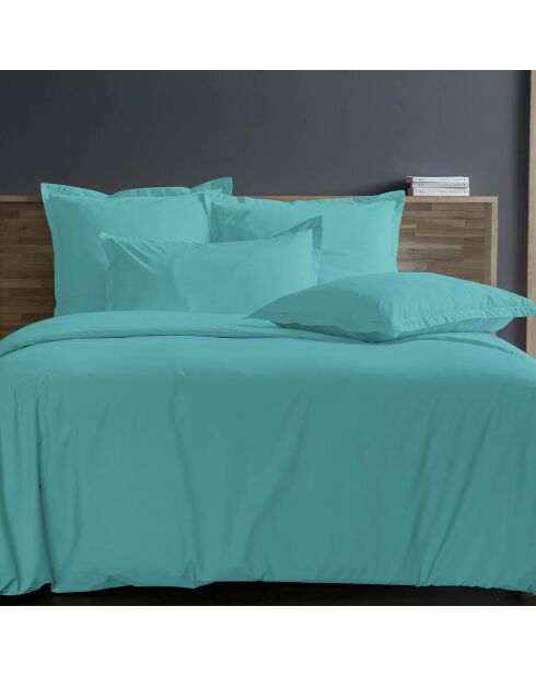 Housse de couette 100% Percale de Coton céladon
