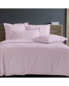 Housse de couette 100% Percale de Coton rose poudré