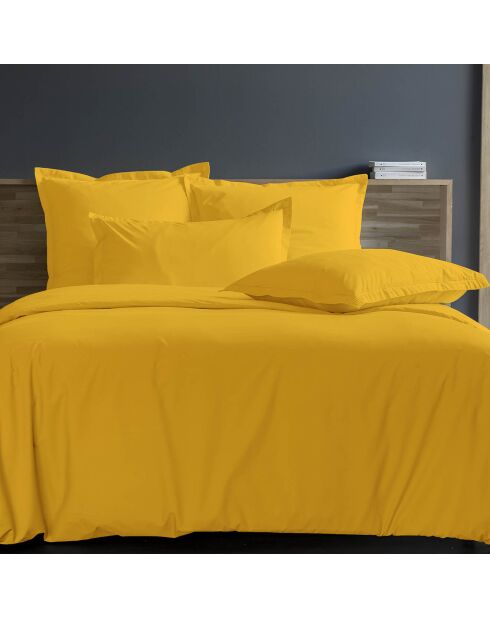 Housse de couette 100% Percale de Coton safran