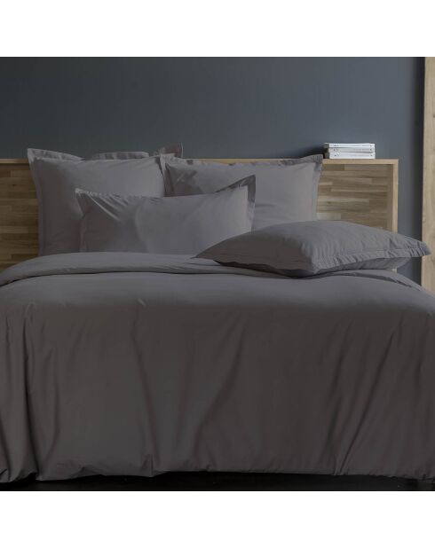 Housse de couette 100% Percale de Coton taupe