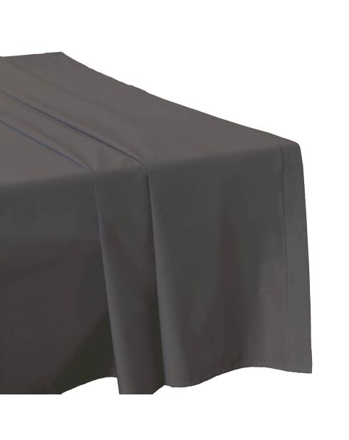 Drap plat 100% Percale de Coton taupe