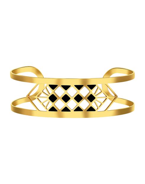 Bracelet manchette Modamia en Acier doré