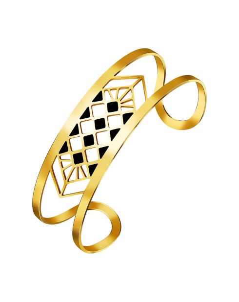 Bracelet manchette Modamia en Acier doré