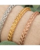 Bracelet jonc Kelvy en Acier doré