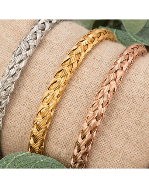 Bracelet jonc Kelvy en Acier doré