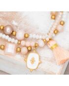 Bracelet Margo en Acier doré/blanc