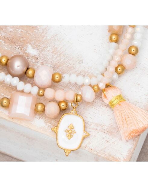 Bracelet Margo en Acier doré/blanc