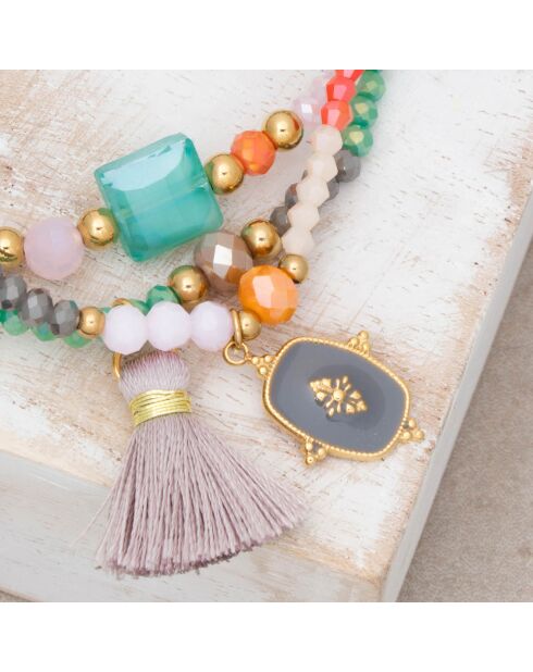 Bracelet Margo en Acier argenté/multicolore