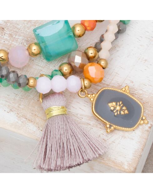 Bracelet Margo en Acier argenté/multicolore