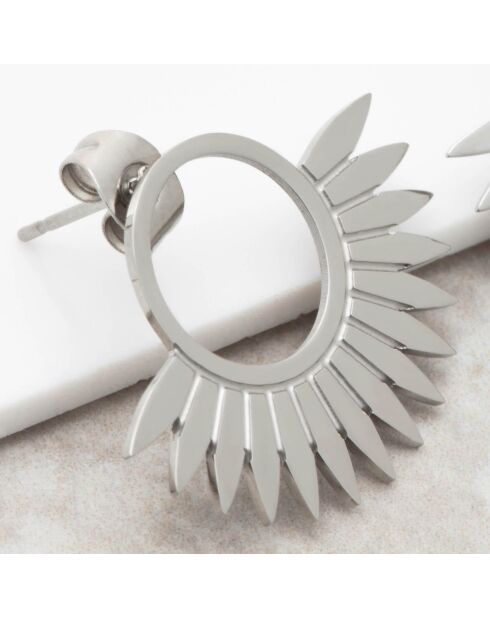 Jango Ohrringe aus silbernem Stahl