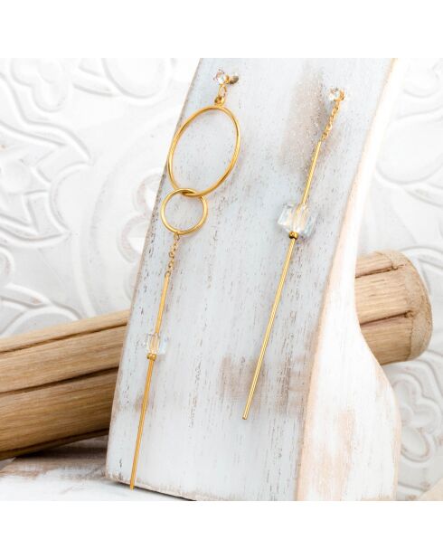 Marlene Ohrringe aus goldfarbenem Stahl