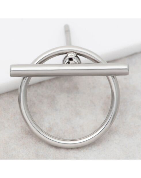 Jupiter Ohrringe aus silbernem Stahl