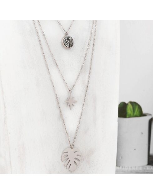 Collier Lugsby en Acier argenté