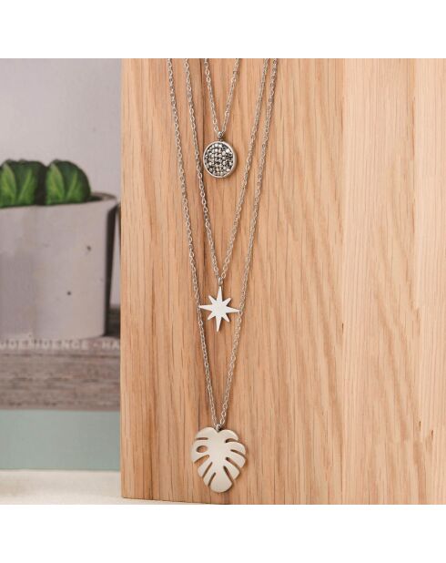 Collier Lugsby en Acier argenté