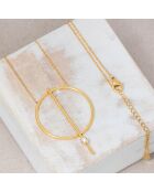 Collar Júpiter en acero dorado