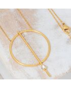 Collar Júpiter en acero dorado