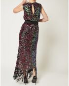 Robe sequins Night iridescent violet/noir