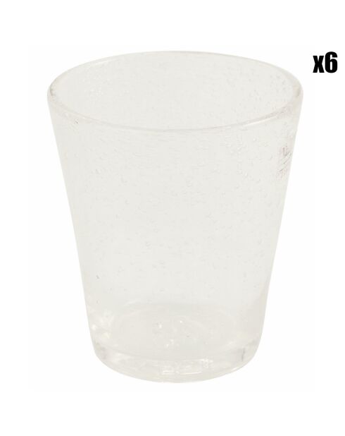 6 transparente Cancun Wassergläser - 330 ml
