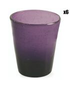 6 paarse Cancun waterglazen - 33 cl