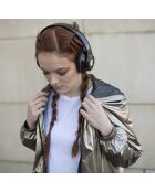 Auriculares Bluetooth Magnussen H1 de color negro brillante