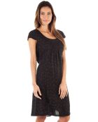 Robe 100% Lin Paris L fleurie noire