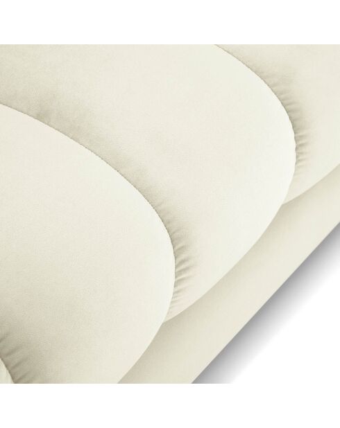 Canapé d'angle Gauche Velours Bali beige clair - 293x185x78cm