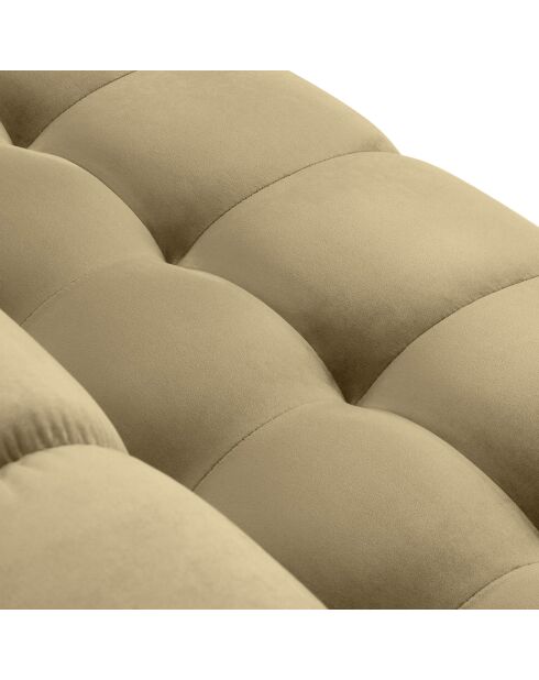 Canapé d'angle Gauche Velours Bali beige - 293x185x78cm