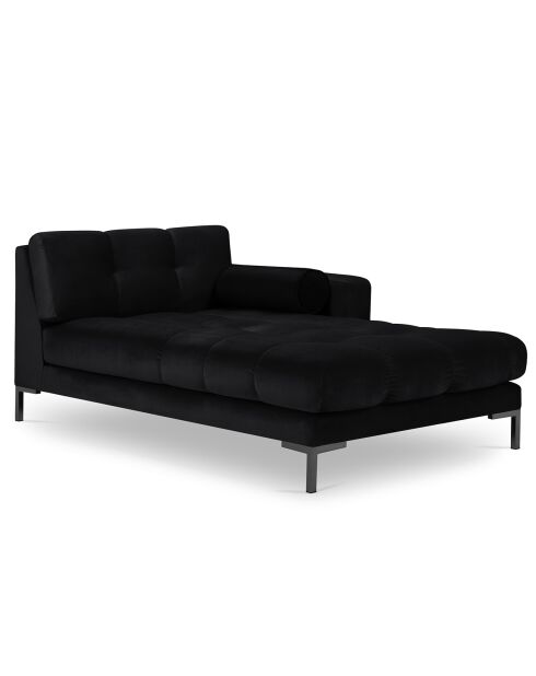 Bali Velvet, gerades Tagesbett, 185 x 102 x 78 cm, Schwarz