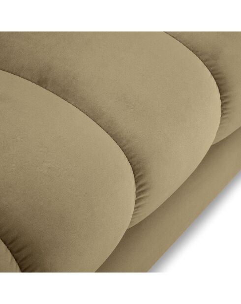 Méridienne Gauche Velours Bali beige - 185x102x78cm