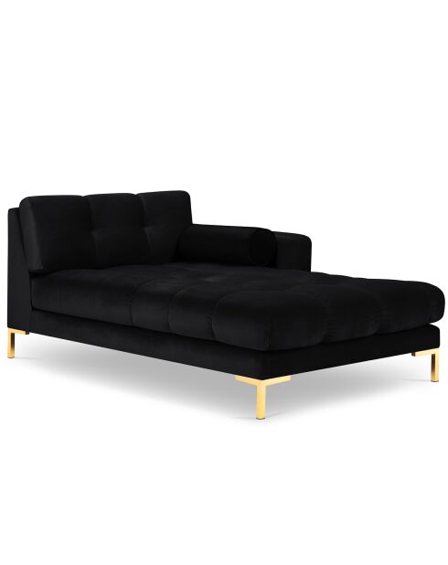 Bali Velvet, gerades Tagesbett, 185 x 102 x 78 cm, Schwarz