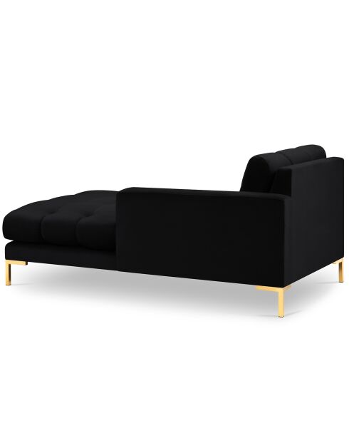 Bali Velvet, gerades Tagesbett, 185 x 102 x 78 cm, Schwarz