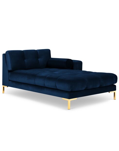 Dormeuse Bali Velvet Right, blu reale, 185x102x78 cm
