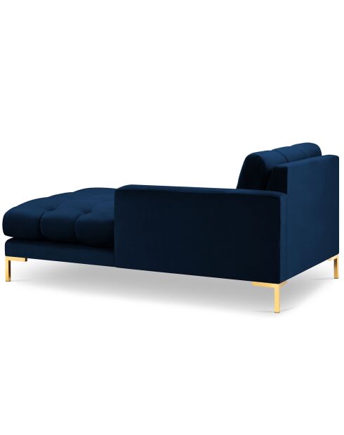 Dormeuse Bali Velvet Right, blu reale, 185x102x78 cm