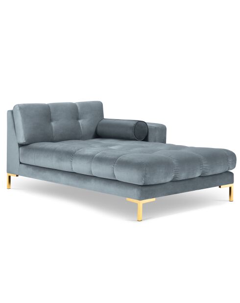 Divano letto dritto in velluto blu Bali - 185x102x78 cm