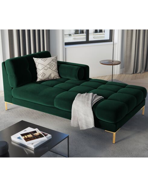 Bali Velvet Straight Daybed - flaschengrün - 185x102x78cm