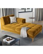 Méridienne Droite Velours Bali jaune - 185x102x78cm