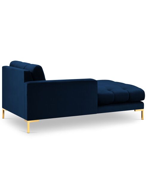 Dormeuse Bali Velvet Left, blu reale, 185x102x78 cm