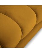 Méridienne Gauche Velours Bali jaune - 185x102x78cm