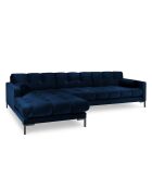 Canapé d'angle Gauche Velours Bali bleu roi - 293x185x78cm