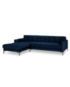 Canapé d'angle Gauche Velours Bali bleu roi - 293x185x78cm