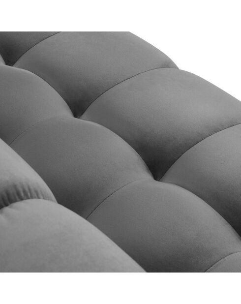 Canapé d'angle Gauche Velours Bali gris - 293x185x78cm