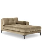 Bali Velvet Straight Daybed beige - 185x102x78cm