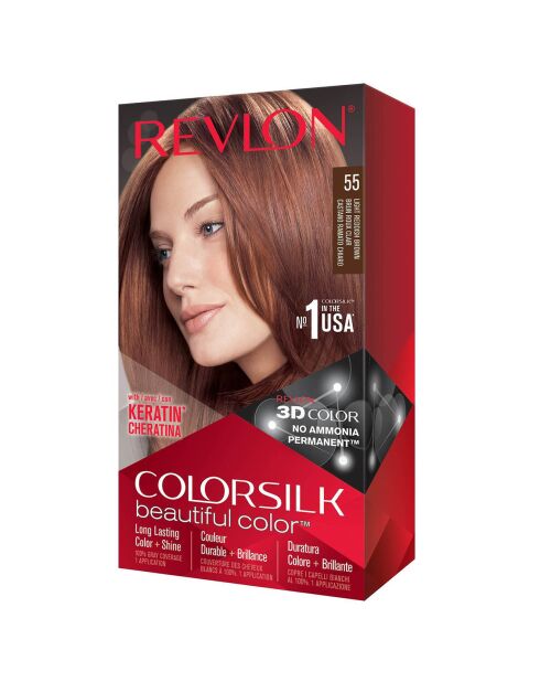 Coloration permanente Colorsilk Beautiful Color N.55 Brun Roux Clair 130 ml