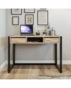 Bureau Ogene pin noir - 115x55x77cm