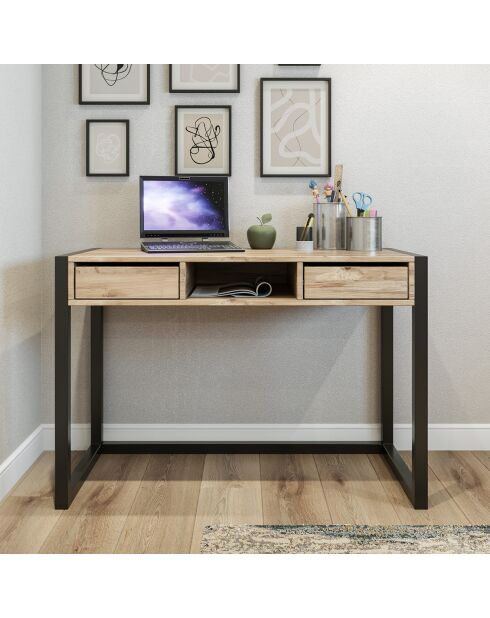 Bureau Ogene pin noir - 115x55x77cm
