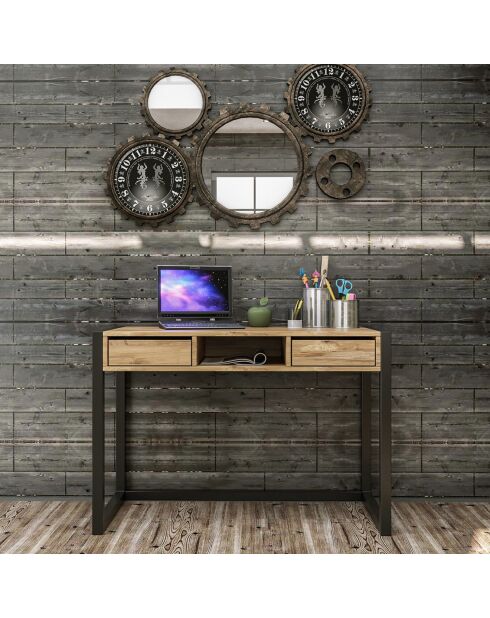 Bureau Ogene pin noir - 115x55x77cm