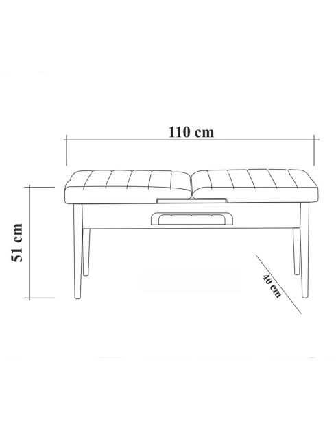 Ensemble à Diner Vina 1053 pin anthracite - 6 pièces